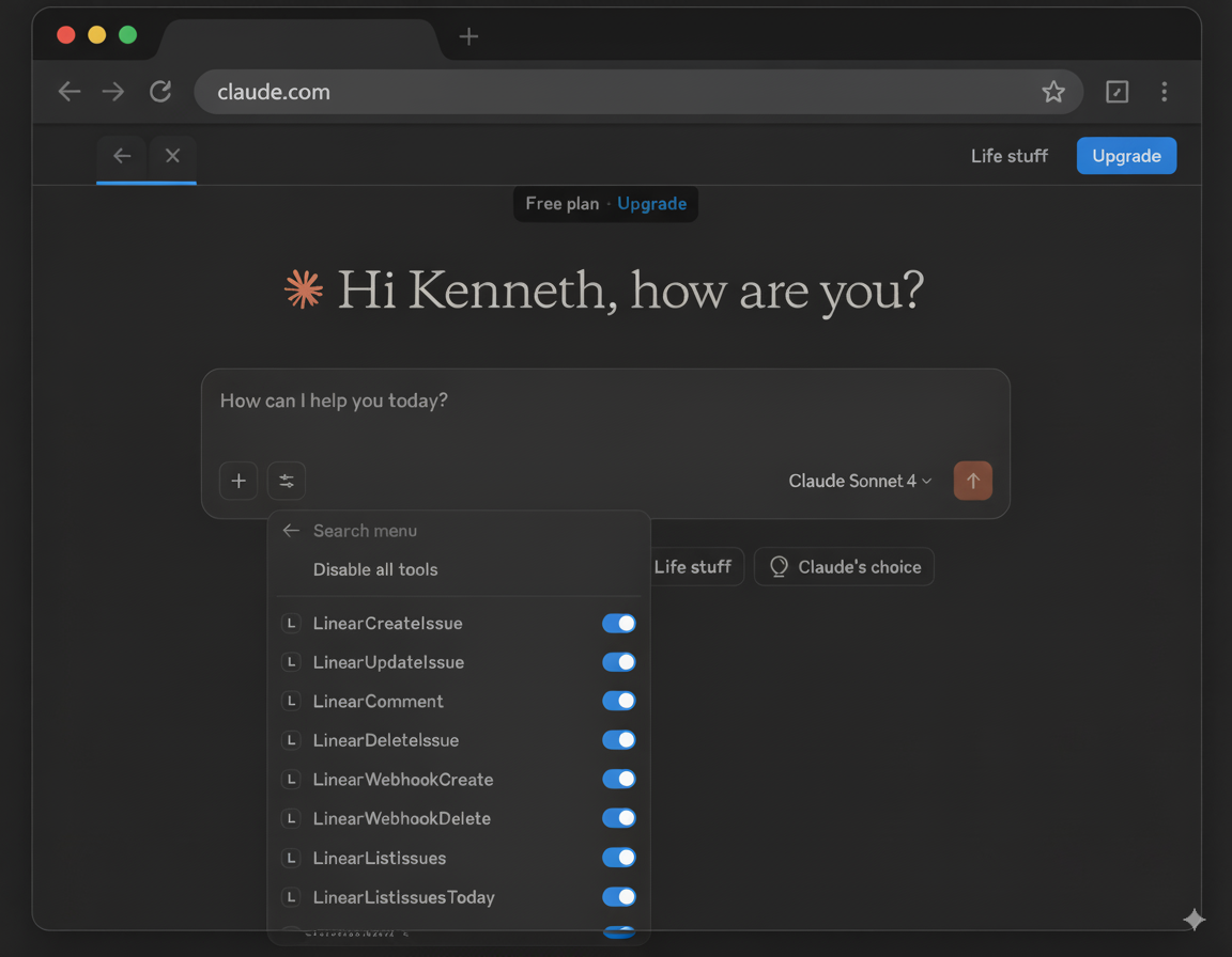 Linear MCP (Cloudflare Workers) preview
